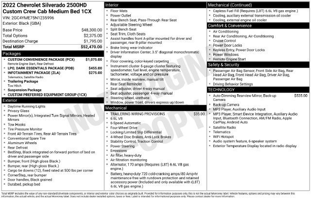 Certified 2022 Chevrolet Silverado 2500 Custom w/ Custom Convenience Package AWD/4WD image 31