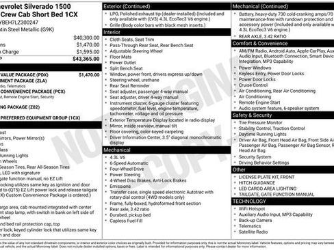 Used 2020 Chevrolet Silverado 1500 Custom w/ Custom Value Package AWD/4WD image 27