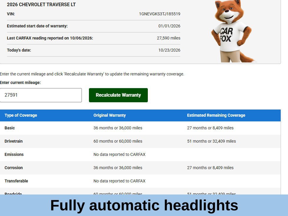 Used 2026 Chevrolet Traverse LT AWD/4WD image 30