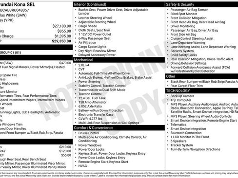 Certified 2024 Hyundai Kona SEL AWD/4WD image 35