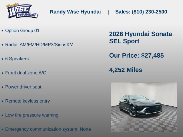 New 2026 Hyundai Sonata SEL FWD image 5