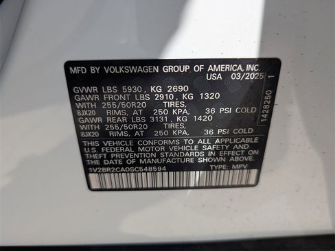 New 2025 Volkswagen Atlas SEL image 34