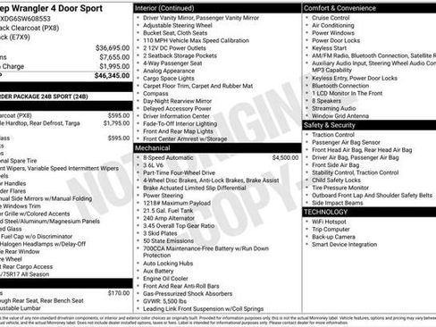 Certified 2025 Jeep Wrangler Unlimited Sport AWD/4WD image 9