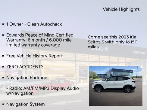 Used 2023 Kia Seltos S w/ Navigation Package AWD/4WD image 11