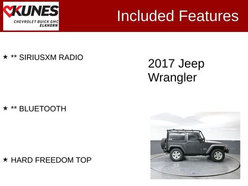 Used 2017 Jeep Wrangler Sport w/ Quick Order Package 24S image 2