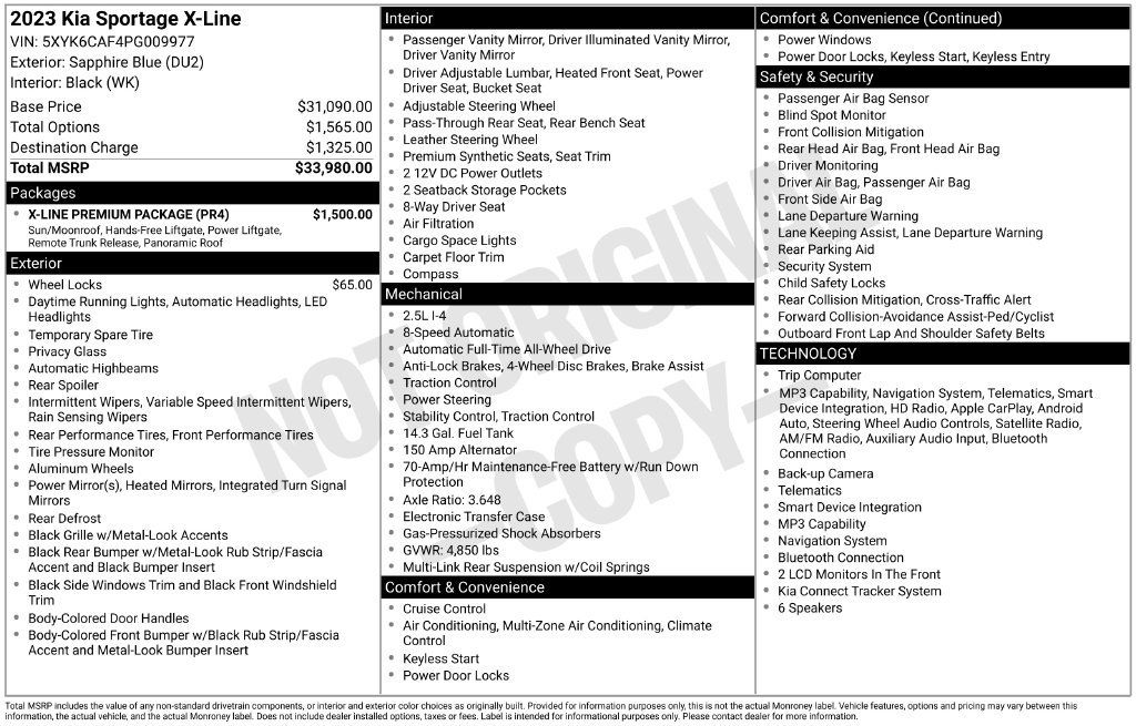 Used 2023 Kia Sportage X-Line w/ X-Line Premium Package AWD/4WD image 12