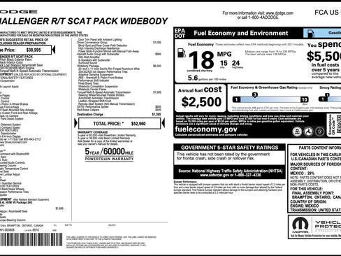 Used 2019 Dodge Challenger R/T Scat Pack w/ Widebody Package RWD image 3