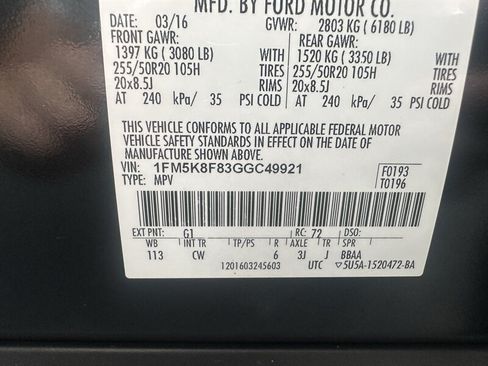 Used 2016 Ford Explorer Limited AWD/4WD image 20