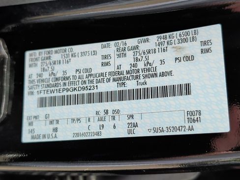 Used 2016 Ford F150 Lariat w/ Equipment Group 501A Mid AWD/4WD image 40