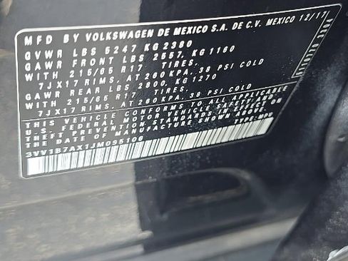 Used 2018 Volkswagen Tiguan S FWD image 5