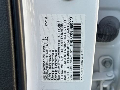 Certified 2023 Honda Accord EX image 35