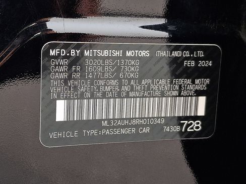 Used 2024 Mitsubishi Mirage ES FWD image 28