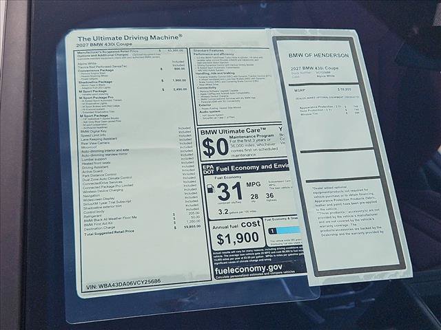 New 2027 BMW 430i Coupe w/ M Sport Package RWD image 17