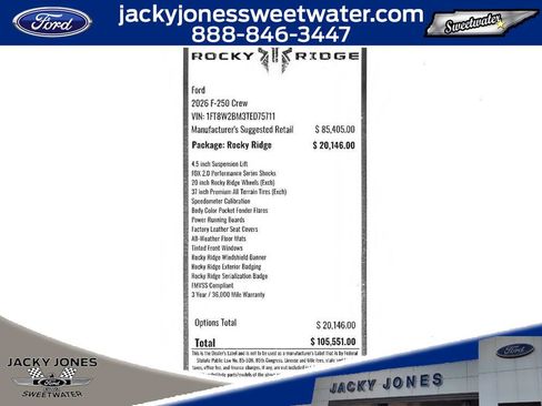 New 2026 Ford F250 XLT w/ XLT Premium Package AWD/4WD image 2
