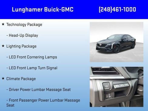 Certified 2023 Cadillac CT4 V w/ Technology Package image 12