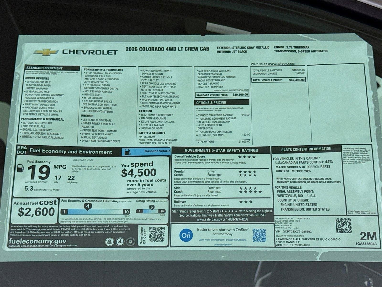 New 2026 Chevrolet Colorado LT w/ Advanced Trailering Package AWD/4WD image 20
