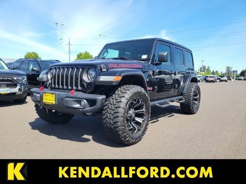 Used 2021 Jeep Wrangler Unlimited Rubicon w/ Uconnect 4C Nav & Sound Group AWD/4WD image 1