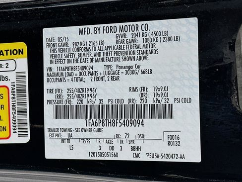 Used 2015 Ford Mustang Premium w/ Ecoboost Performance Package image 12