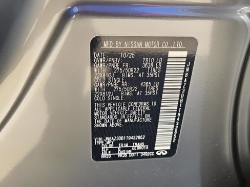 New 2026 INFINITI QX80 4WD w/ Sport Exterior Package image 15