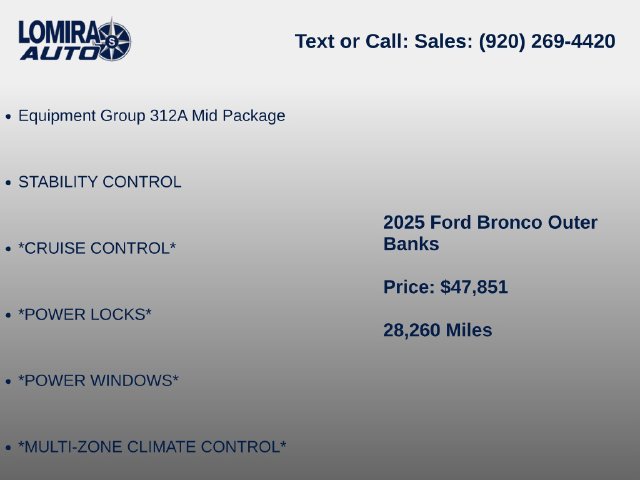 Used 2025 Ford Bronco Outer Banks AWD/4WD image 6