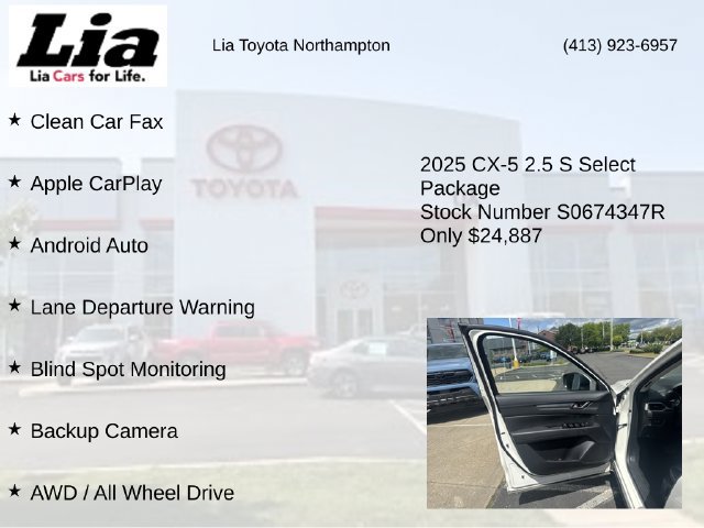 Used 2025 MAZDA CX-5 AWD 2.5 S w/ Select Package image 7