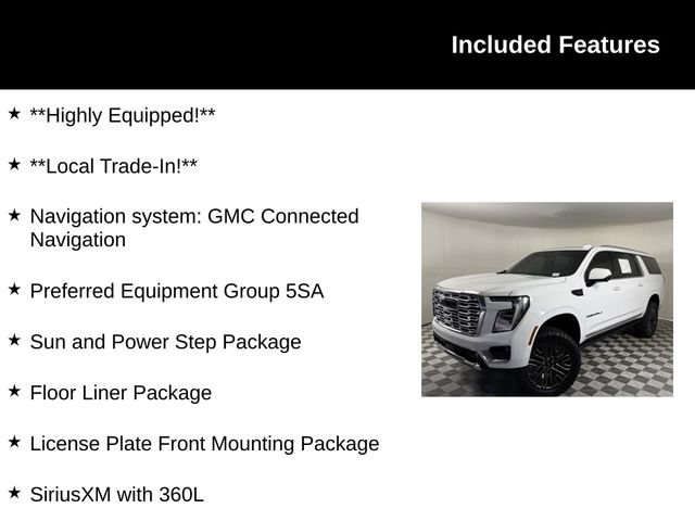 Used 2025 GMC Yukon XL Denali w/ Sun & Power Step Package RWD image 4