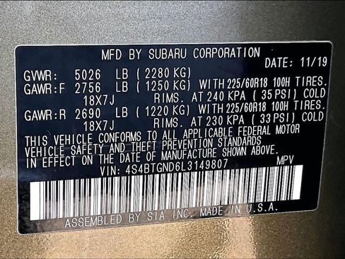 Used 2020 Subaru Outback Limited XT image 31