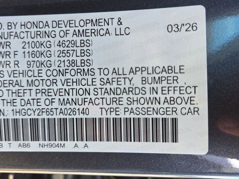 New 2026 Honda Accord EX-L image 22