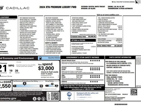 Used 2024 Cadillac XT6 Premium Luxury w/ Technology Package image 8