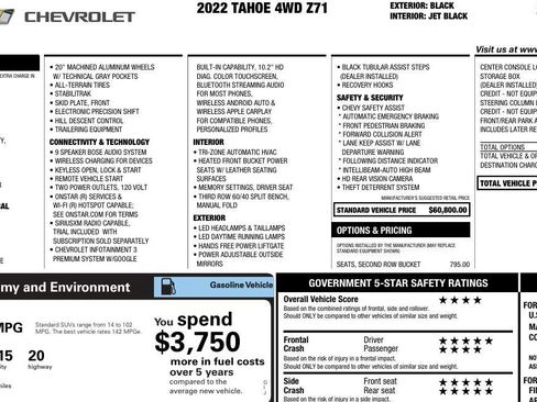 Used 2022 Chevrolet Tahoe Z71 image 2