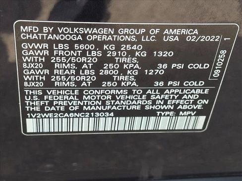 Used 2022 Volkswagen Atlas Cross Sport SE FWD image 22