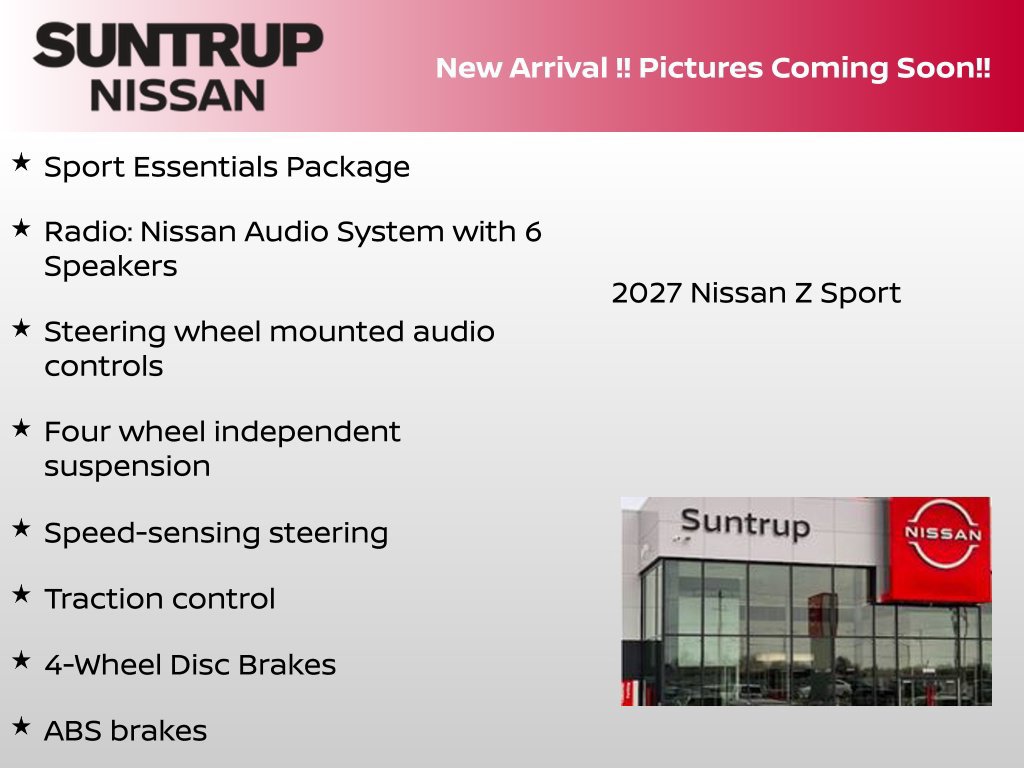 New 2027 Nissan Z Performance w/ Essentials Package (Sport) RWD image 3