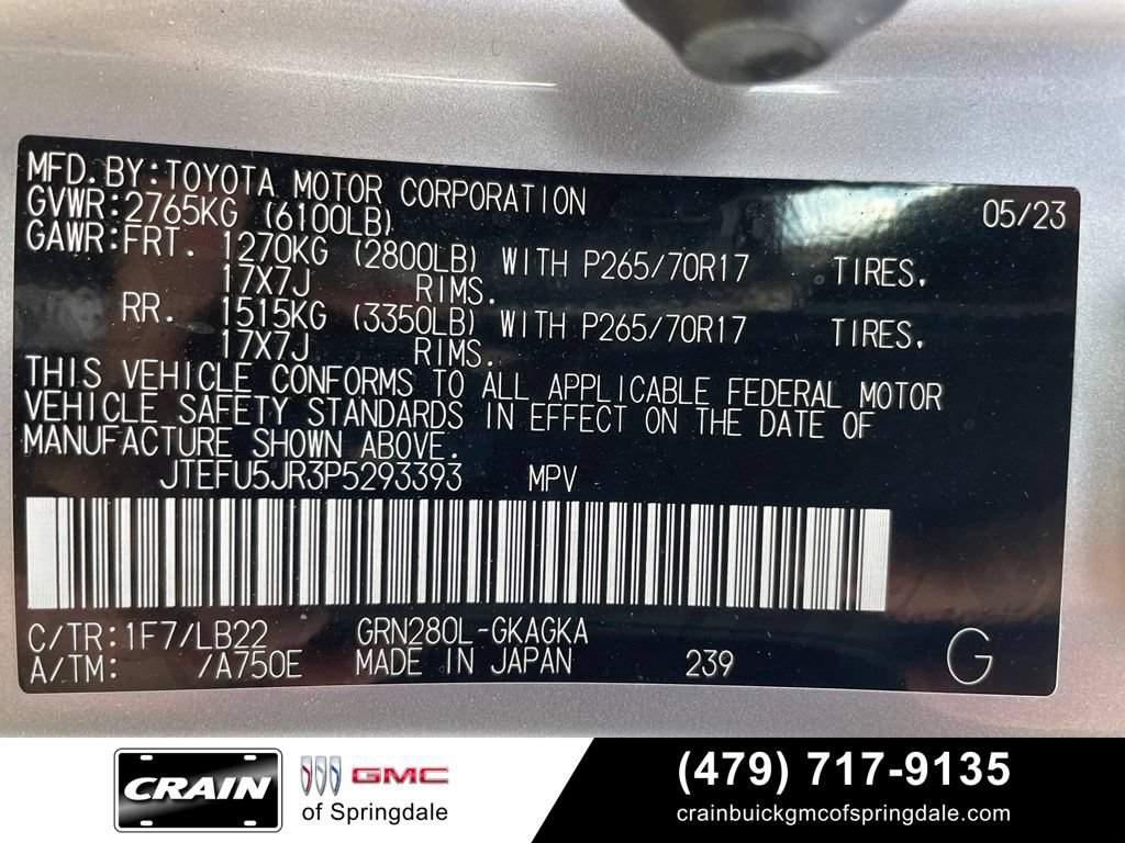 Used 2023 Toyota 4Runner SR5 Premium w/ Moonroof Package RWD image 34