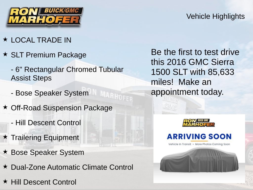 Used 2016 GMC Sierra 1500 SLT w/ SLT Premium Package AWD/4WD image 3