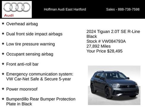 Used 2024 Volkswagen Tiguan SE R-Line AWD/4WD image 24