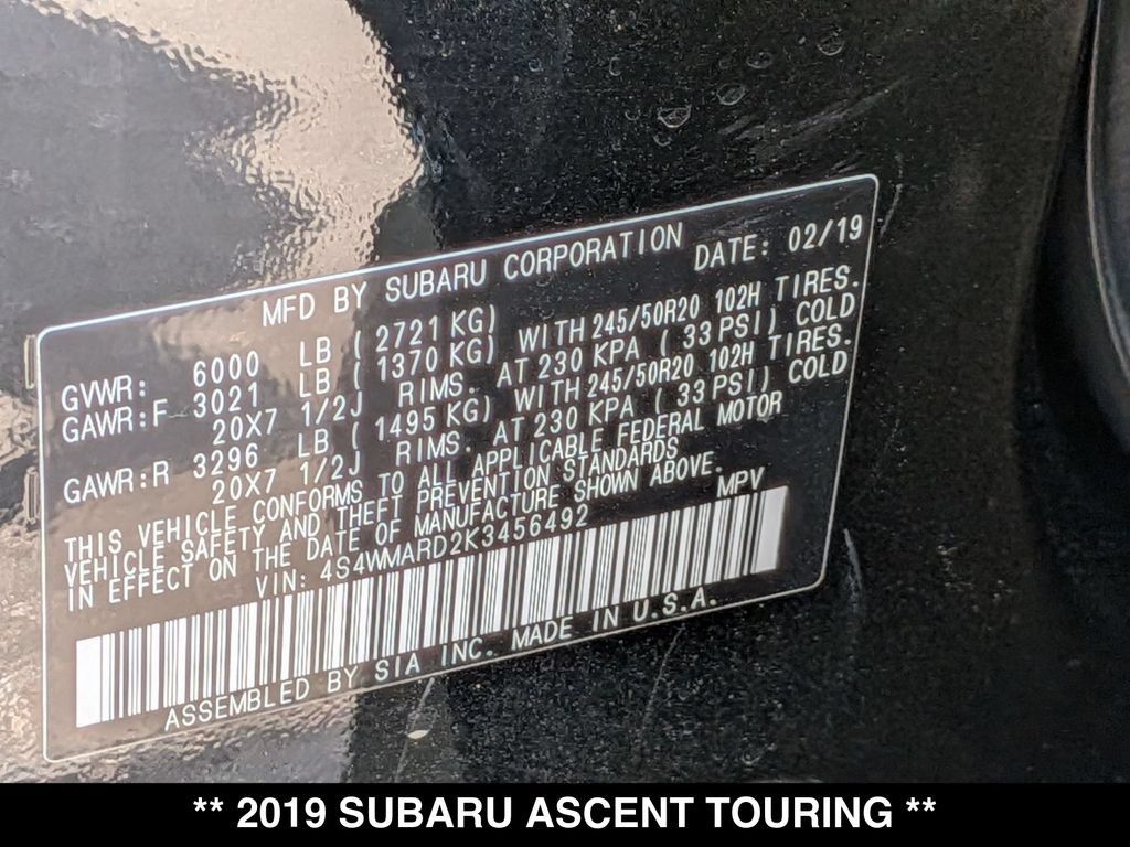 Used 2019 Subaru Ascent Touring w/ Popular Package #3 AWD/4WD image 28