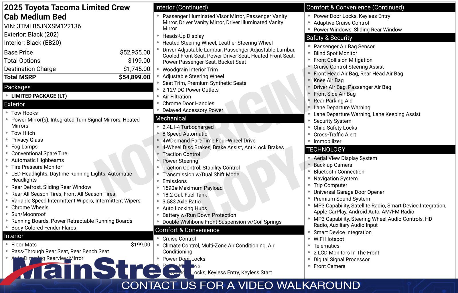 Used 2025 Toyota Tacoma Limited AWD/4WD image 1