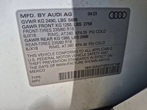 Certified 2023 Audi Q5 2.0T Premium w/ Convenience Package AWD/4WD image 24