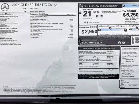 New 2026 Mercedes-Benz GLE 450 GLE 450 Coupe image 19