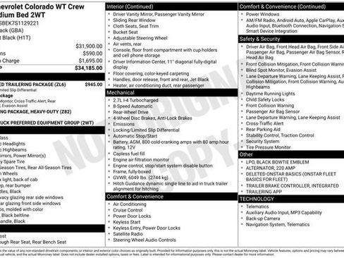 Used 2025 Chevrolet Colorado W/T w/ Advanced Trailering Package image 40