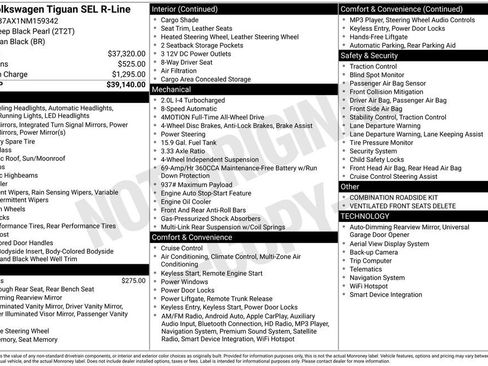 Used 2022 Volkswagen Tiguan SEL R-Line image 36