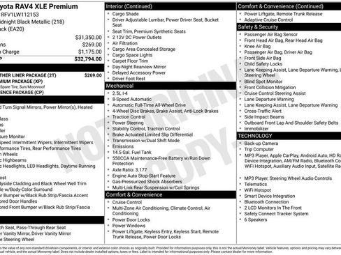 Used 2020 Toyota RAV4 XLE Premium w/ All Weather Liner Package AWD/4WD image 3
