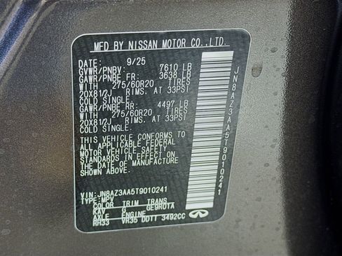 New 2026 INFINITI QX80 Pure w/ Cargo Package image 44