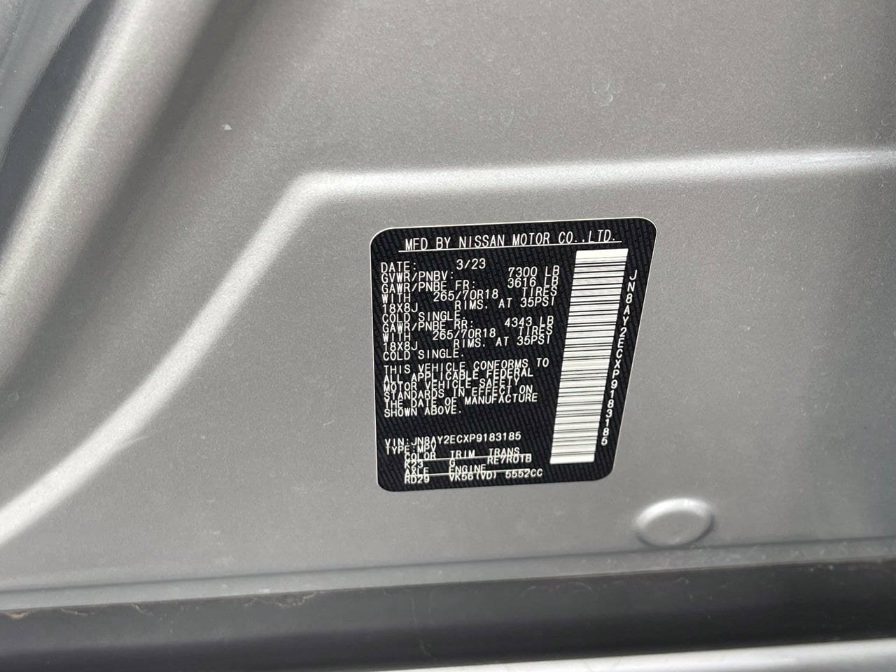 Certified 2023 Nissan Armada S RWD image 35