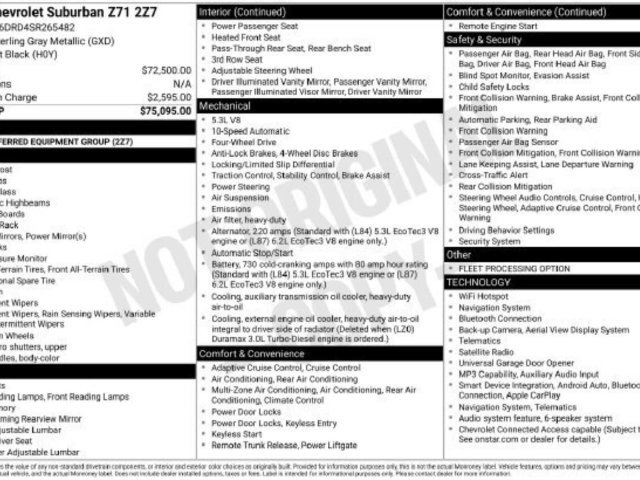 Used 2025 Chevrolet Suburban Z71 AWD/4WD image 47