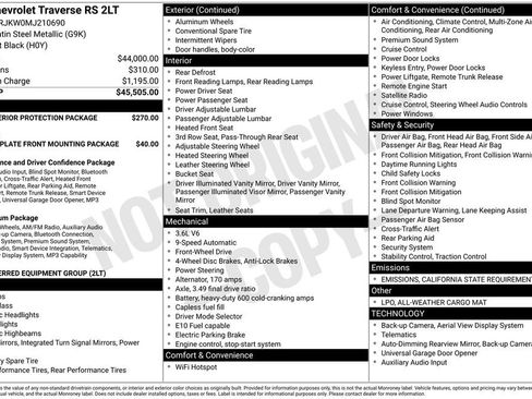 Used 2021 Chevrolet Traverse RS image 3