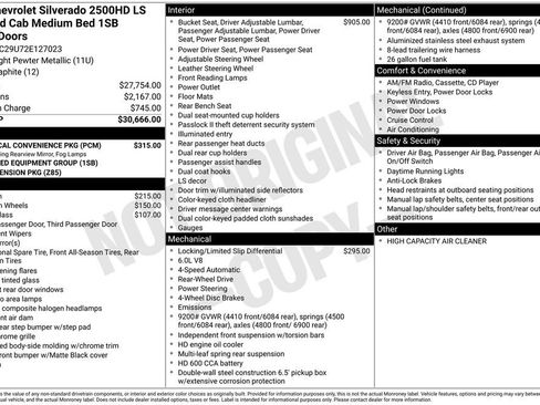 Used 2002 Chevrolet Silverado 2500 LS w/ Electrical Convenience Pkg image 7