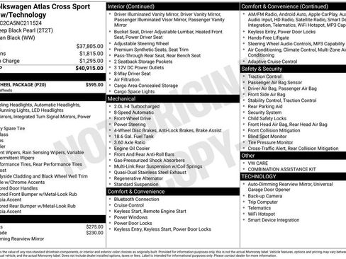 Certified 2022 Volkswagen Atlas Cross Sport SE w/ Black Wheel Package FWD image 7