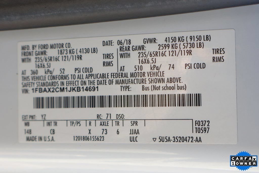 Used 2018 Ford Transit 350 XL RWD image 46