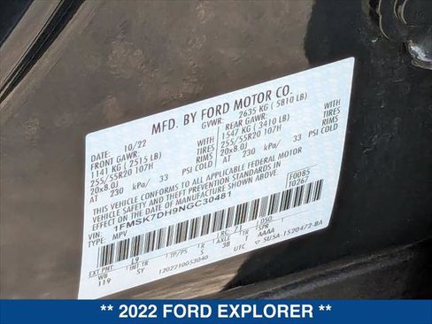 Certified 2022 Ford Explorer XLT w/ Equipment Group 202A image 22
